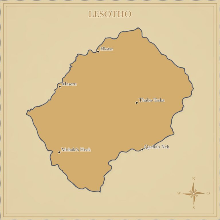 Landkarte Lesotho