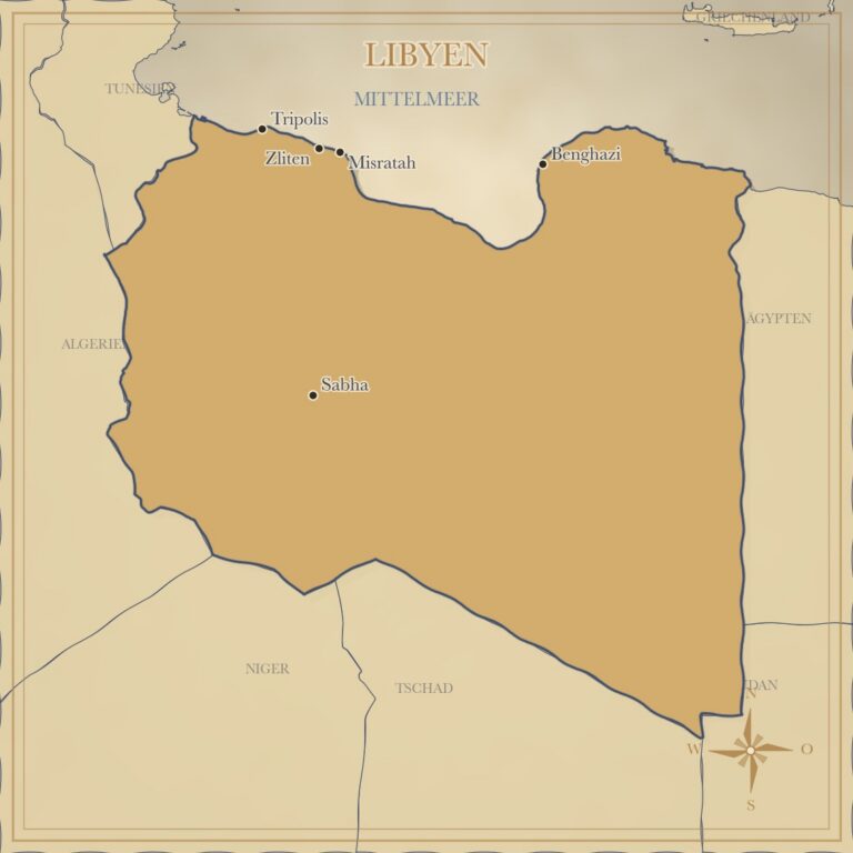 Landkarte Libyen