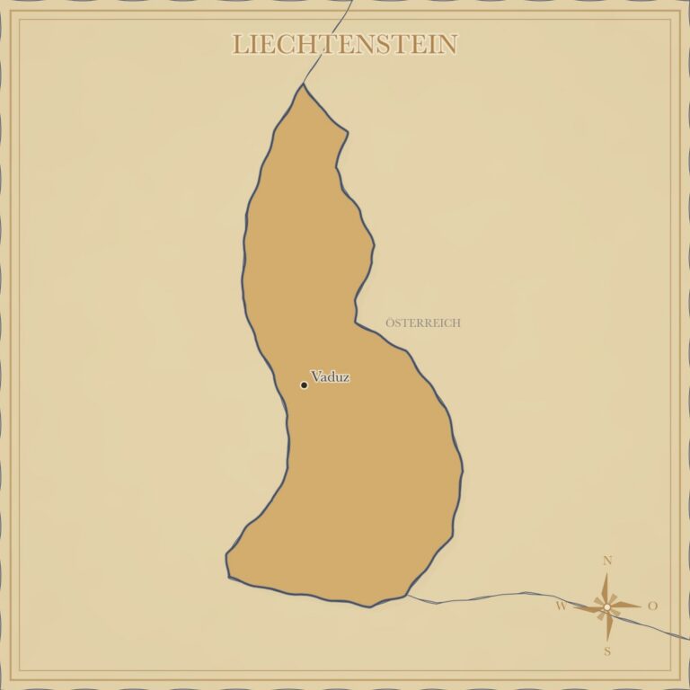 Landkarte Liechtenstein