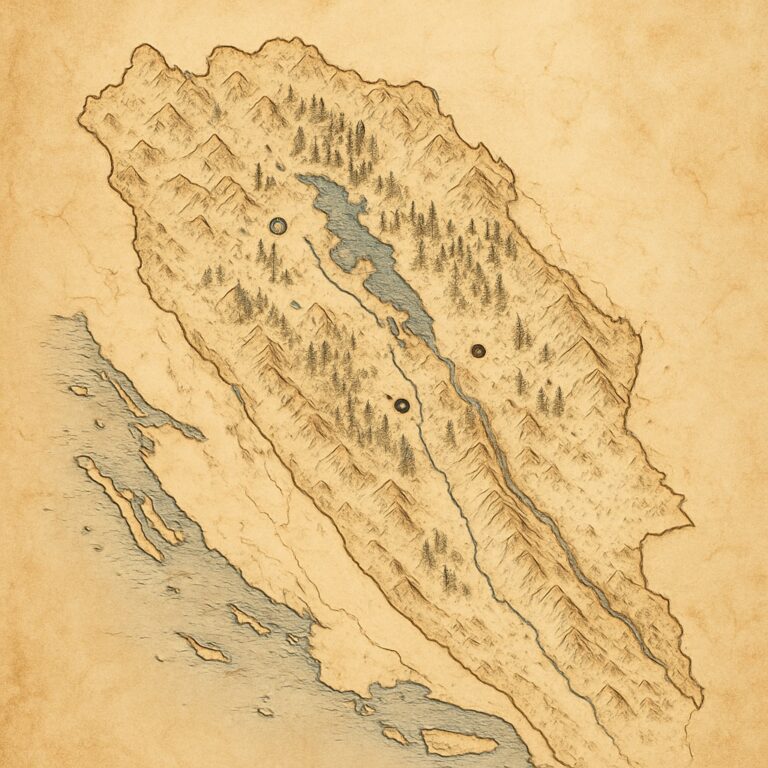 Landkarte Lika & Plitvice