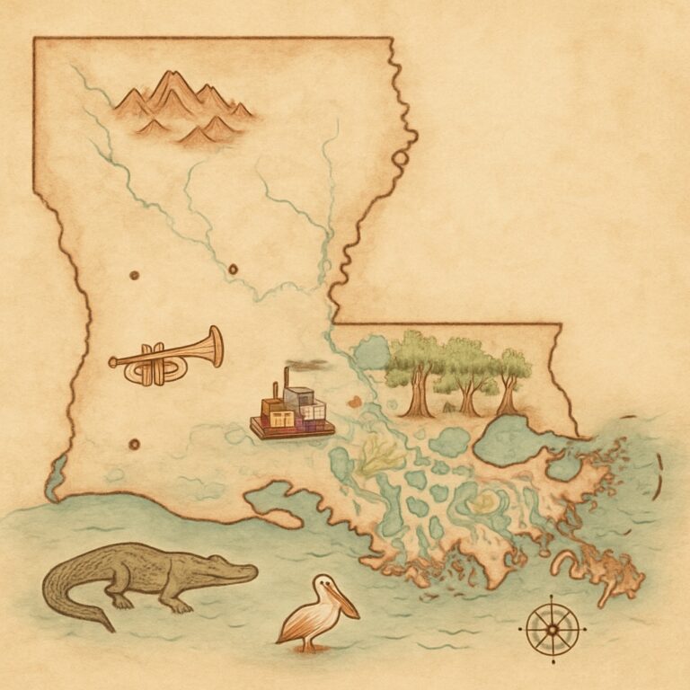 Landkarte Louisiana