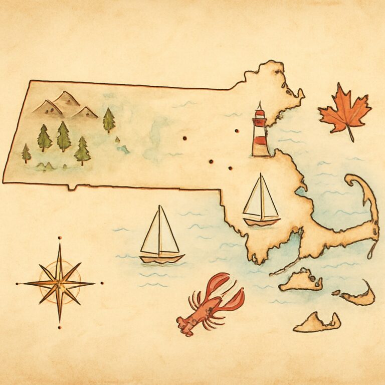 Landkarte Massachusetts