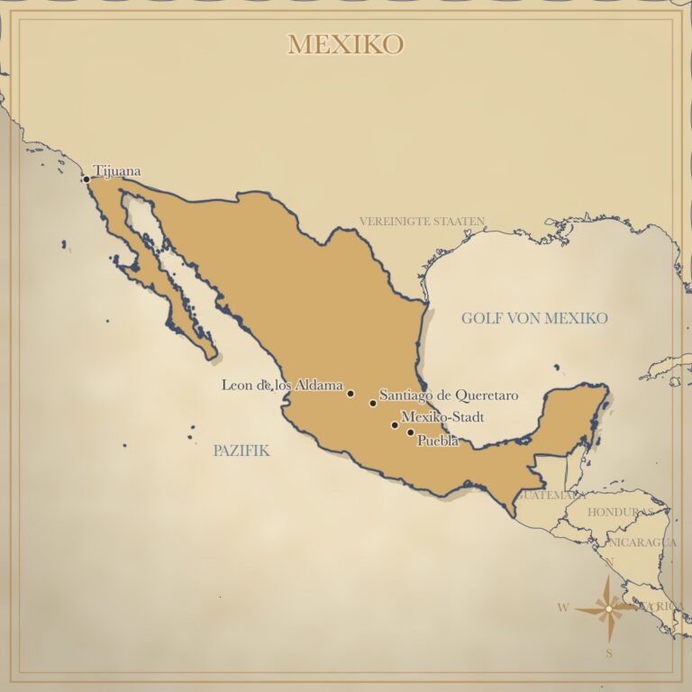 Landkarte Mexiko