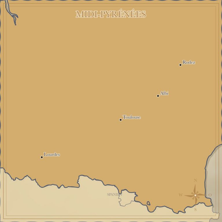 Landkarte Midi-Pyrénées