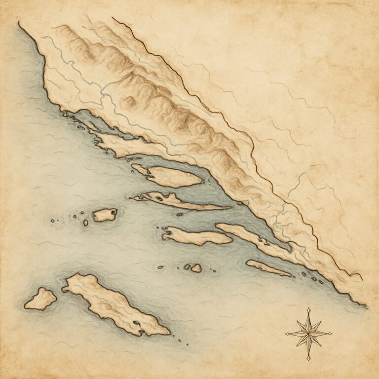 Landkarte Mitteldalmatien (Split)