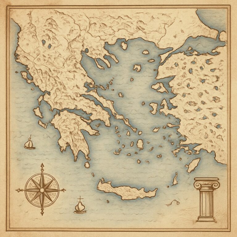 Landkarte Mittelmeerküste