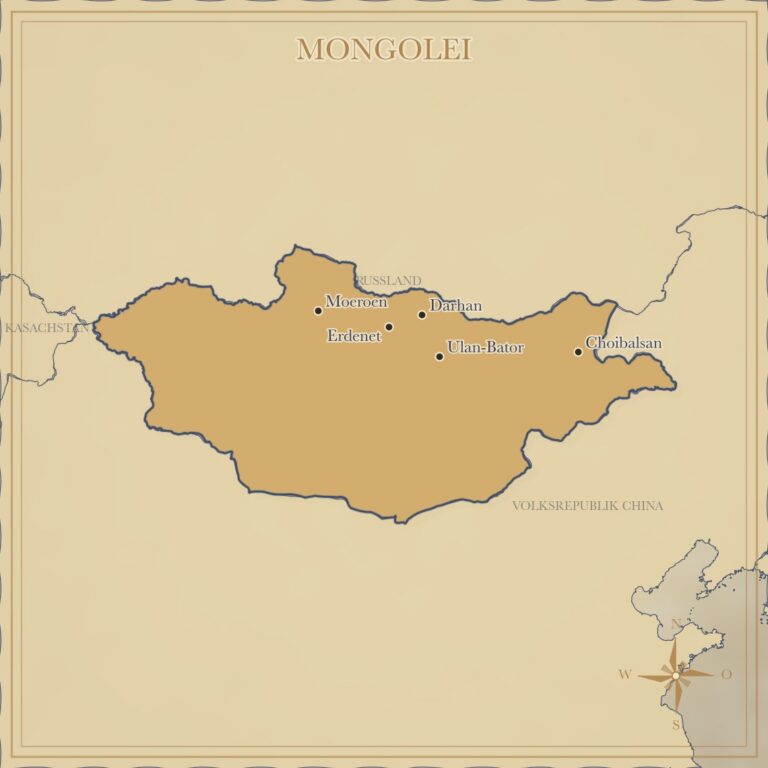 Landkarte Mongolei