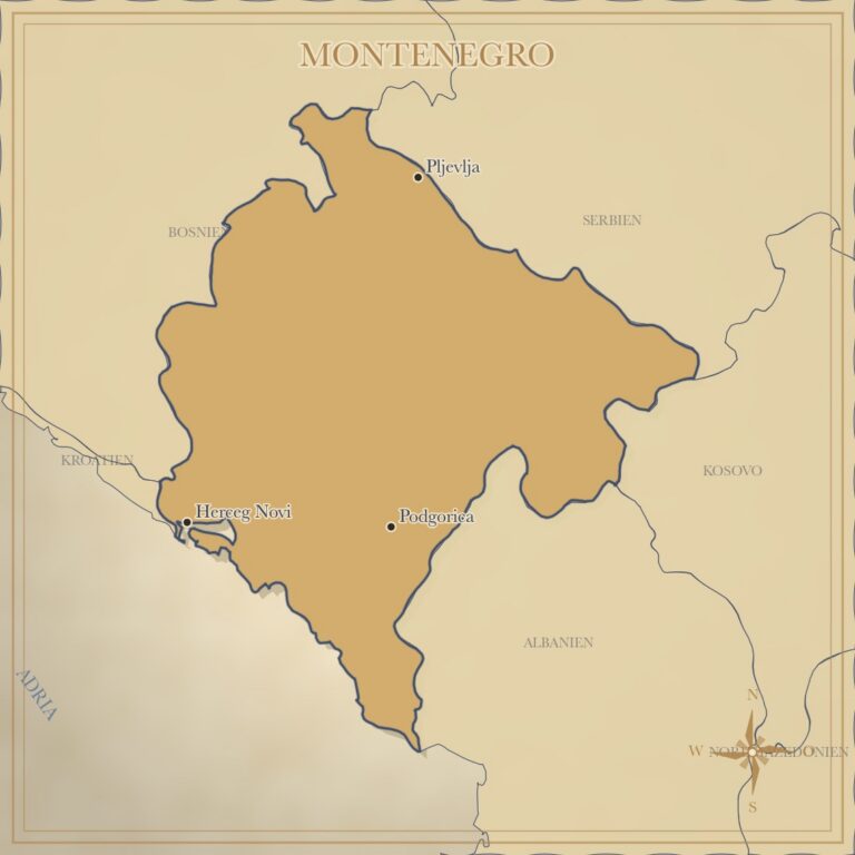 Landkarte Montenegro