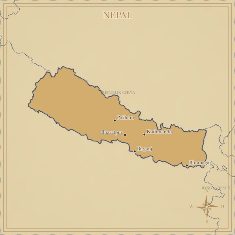 Landkarte Nepal