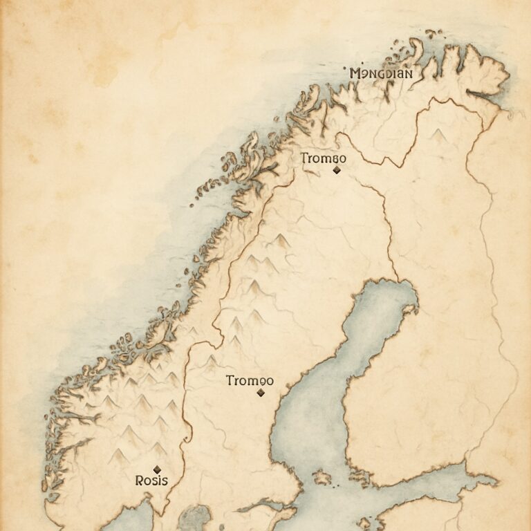 Landkarte Nordnorwegen, Lofoten & Nordkap