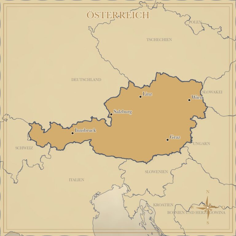 Landkarte Österreich