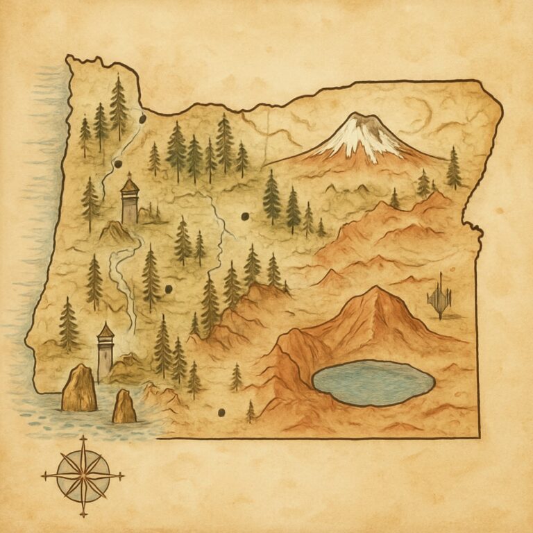 Landkarte Oregon