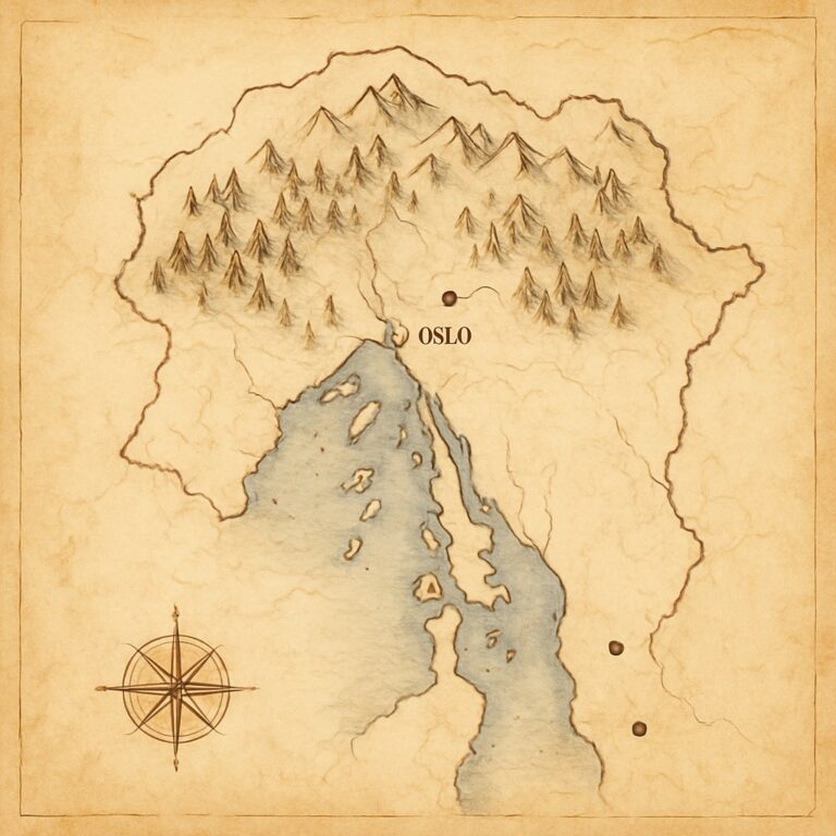 Landkarte Oslo & Oslofjord