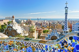 Park Guell, Barcelona, Spanien Park Guell, Barcelona, Spanien