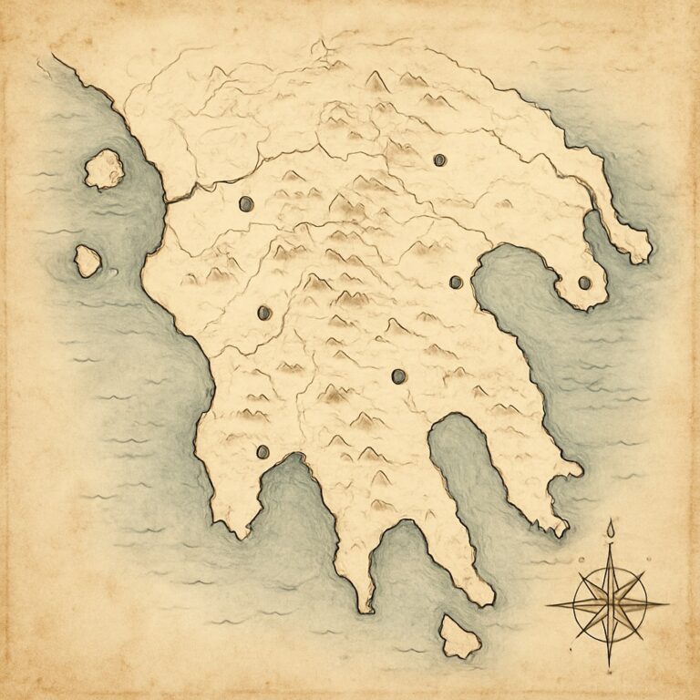 Landkarte Peloponnes