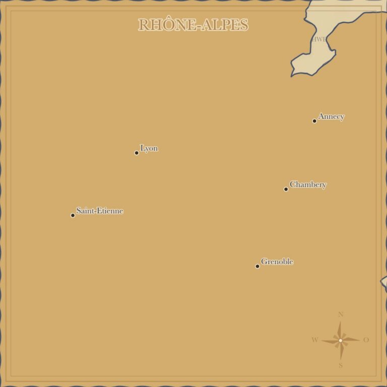 Landkarte Rhône-Alpes