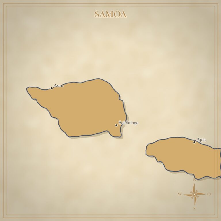 Landkarte Samoa