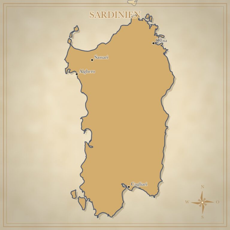 Landkarte Sardinien