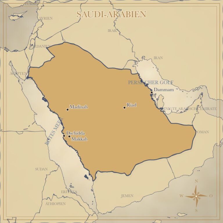 Landkarte Saudi-Arabien