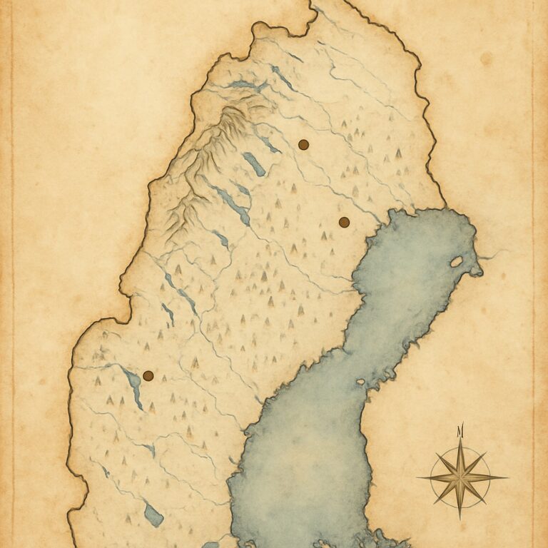 Landkarte Schwedisch-Lappland
