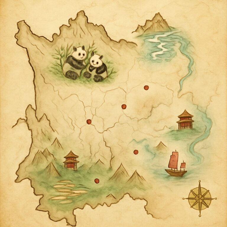 Landkarte Sichuan, Yunnan & Südwesten