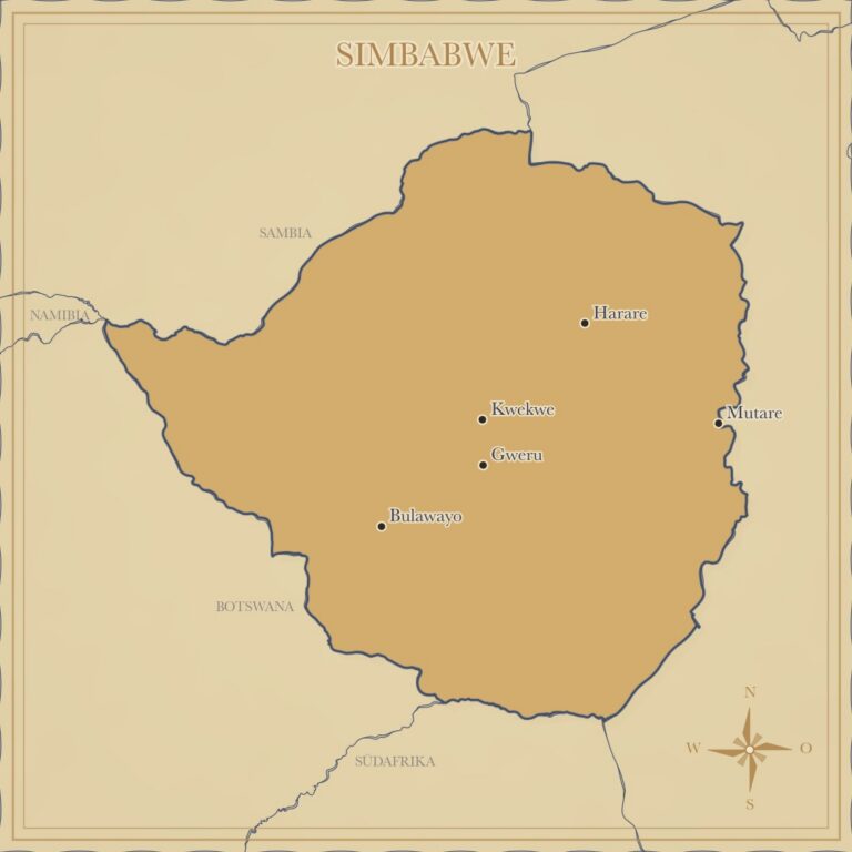Landkarte Simbabwe