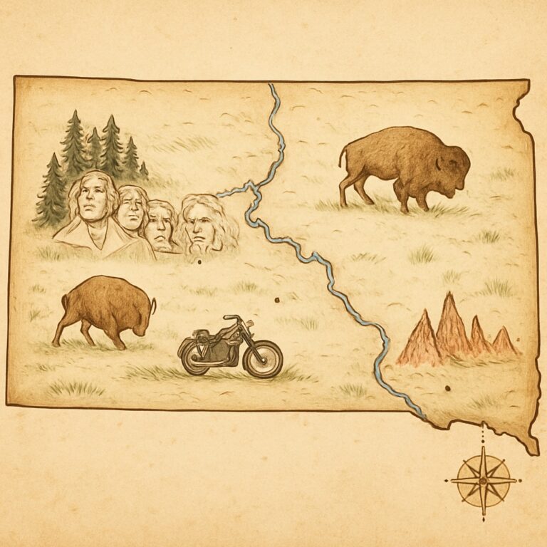 Landkarte South Dakota
