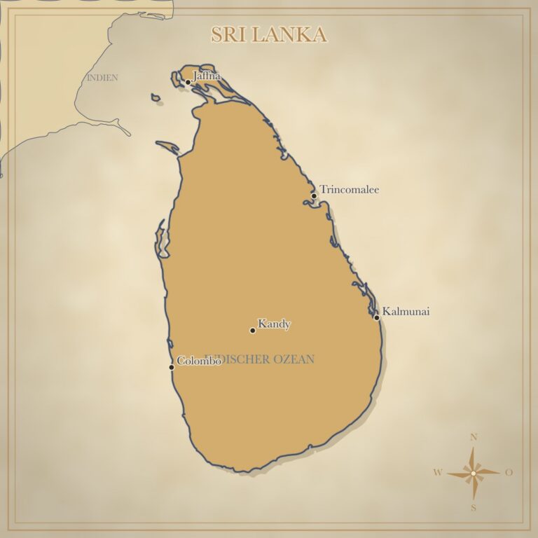 Landkarte Sri Lanka