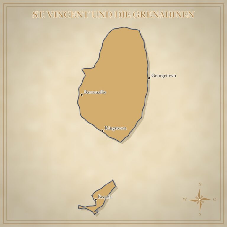 Landkarte St. Vincent und die Grenadinen