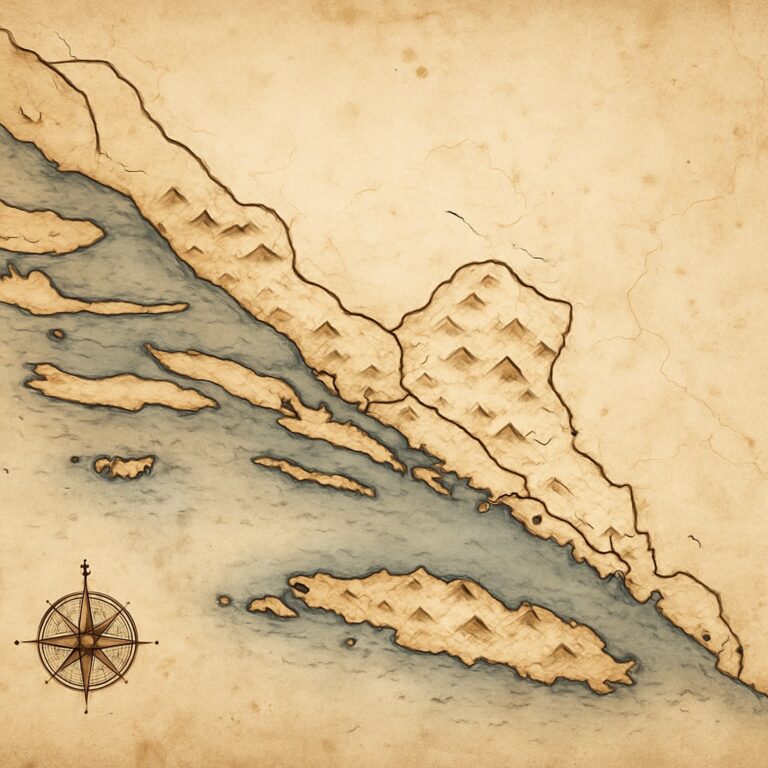 Landkarte Süddalmatien (Dubrovnik)