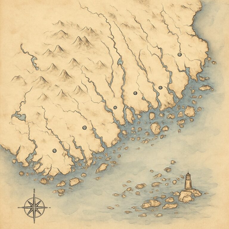 Landkarte Südnorwegen (Sørlandet)