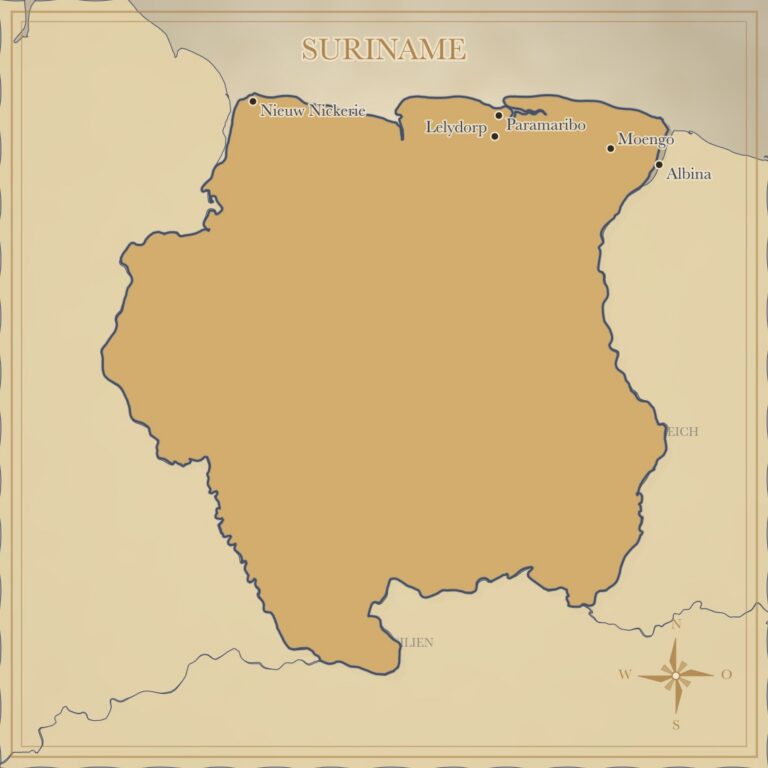 Landkarte Suriname