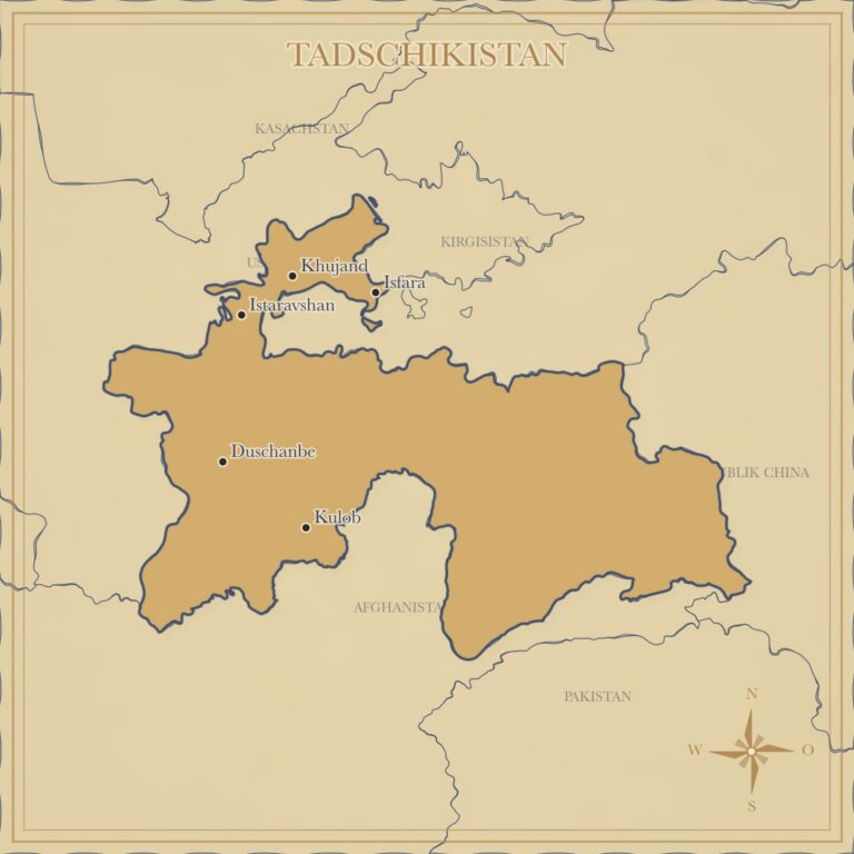 Landkarte Tadschikistan