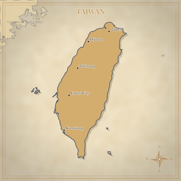 Landkarte Taiwan