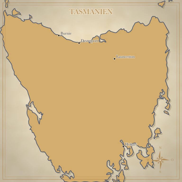 Landkarte Tasmanien