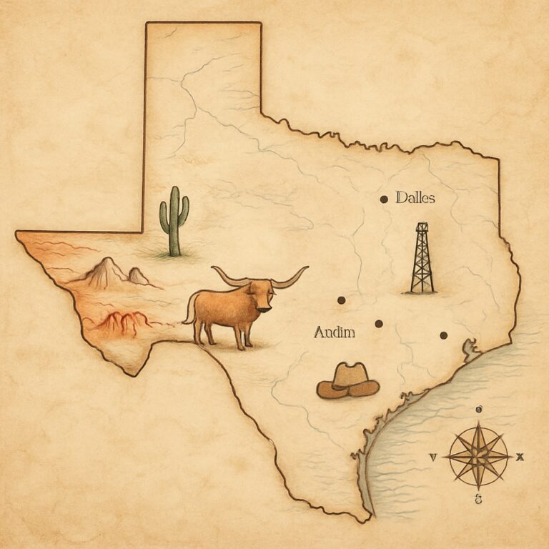 Landkarte Texas