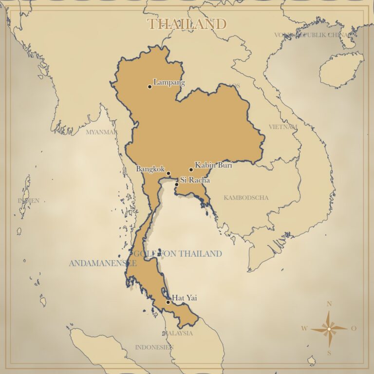Landkarte Thailand