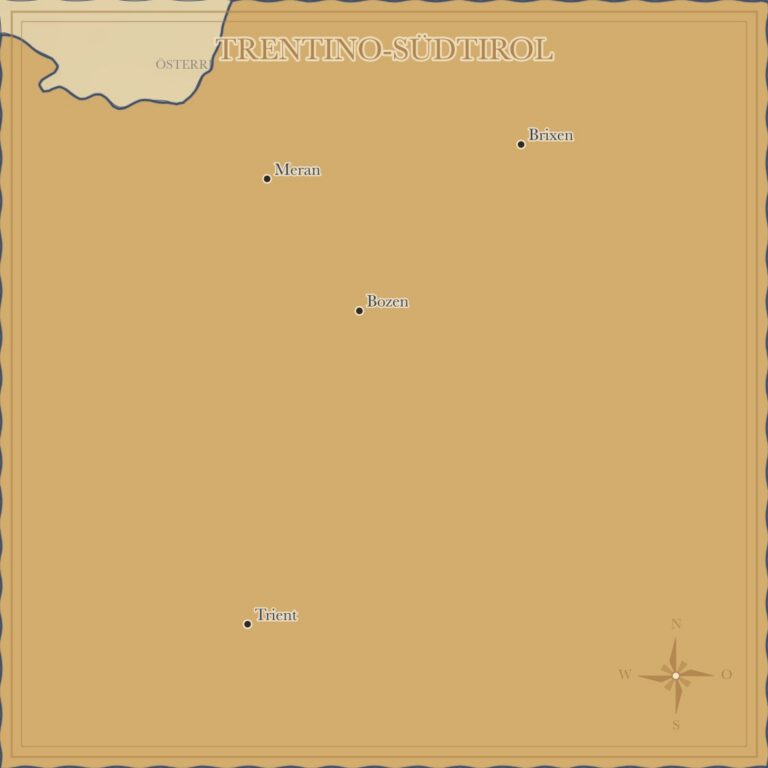 Landkarte Trentino-Südtirol