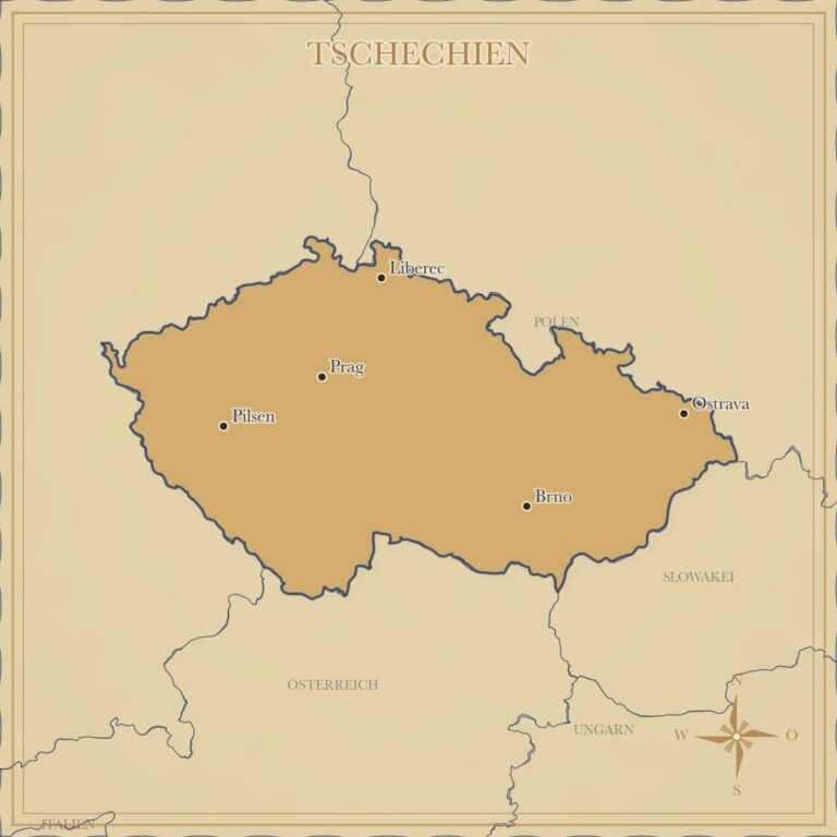 Landkarte Tschechien