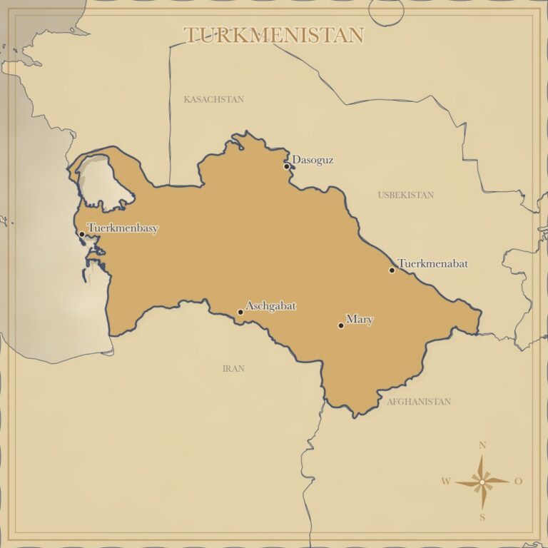 Landkarte Turkmenistan