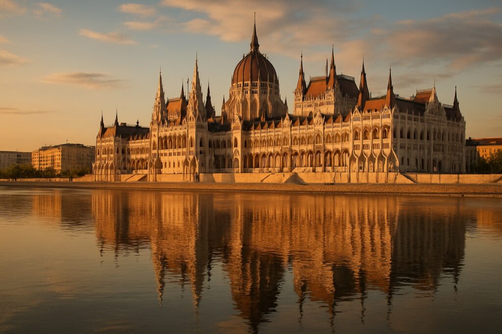 Das Parlament an der Donau in Budapest – Ungarn