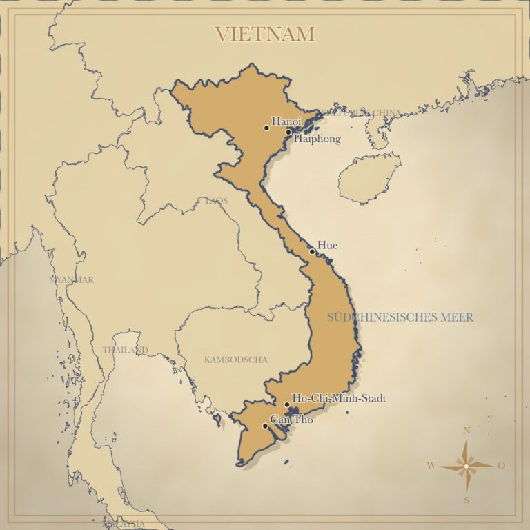 Landkarte Vietnam