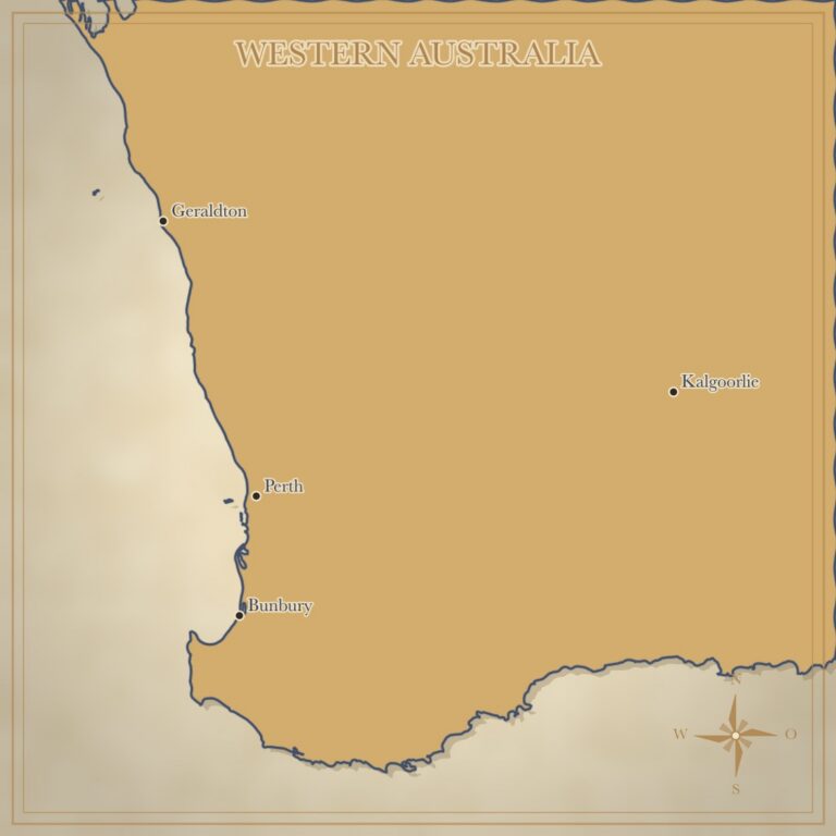 Landkarte Western Australia