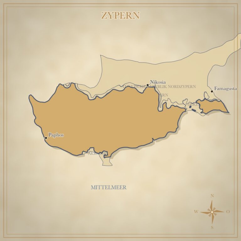 Landkarte Zypern